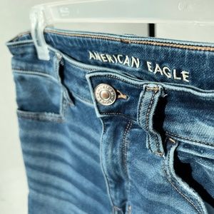 HIGH RISE JEGGING - Blue Skinny Jeans (Ripped)